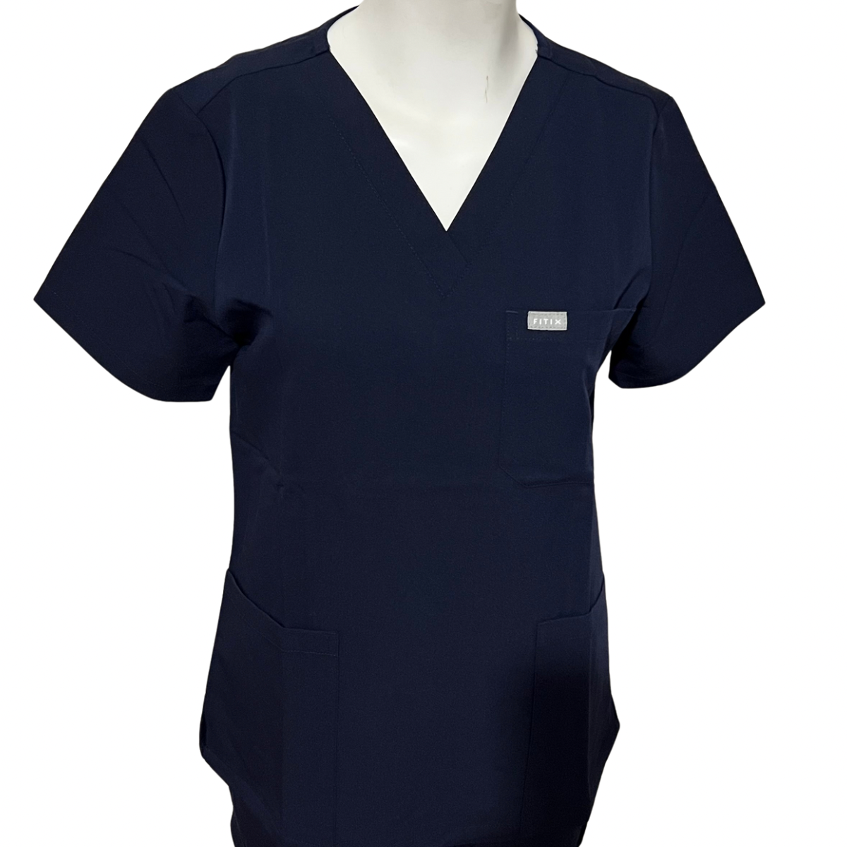 FITIX Essential V-Neck 3-Pocket Scrub Set – Navy
