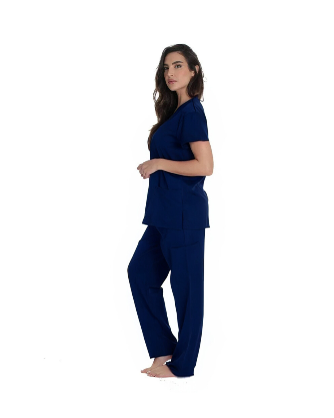 FITIX Essential V-Neck 3-Pocket Scrub Set – Navy