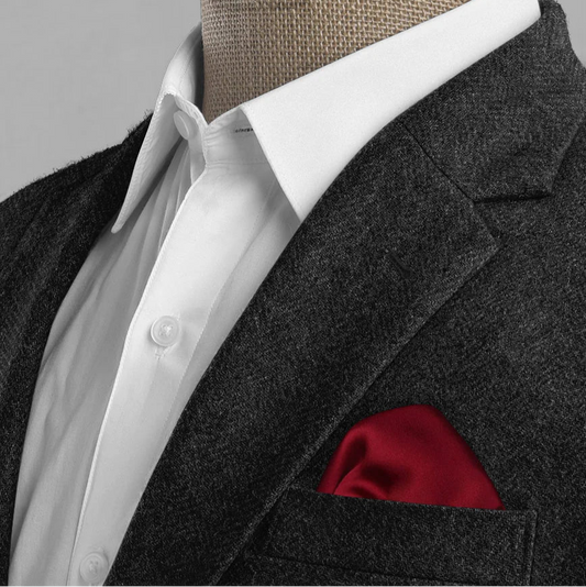 CHARCOAL HERRINGBONE TWEED WOOL SUIT- 3PC