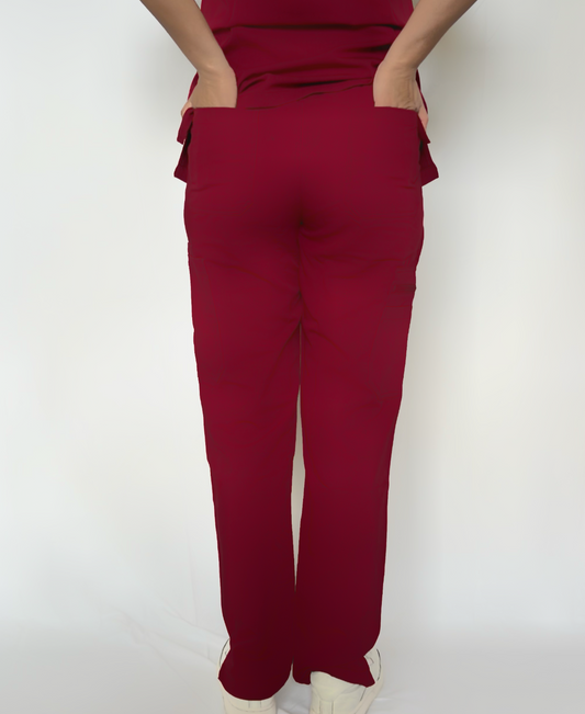 Fitix maroon red womens scrub pants, high quality