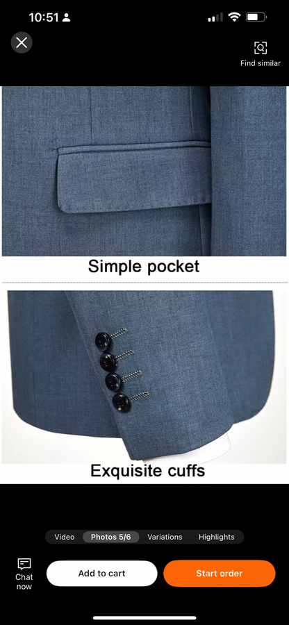 FITIX SLIM FIT SUITS - 2PC