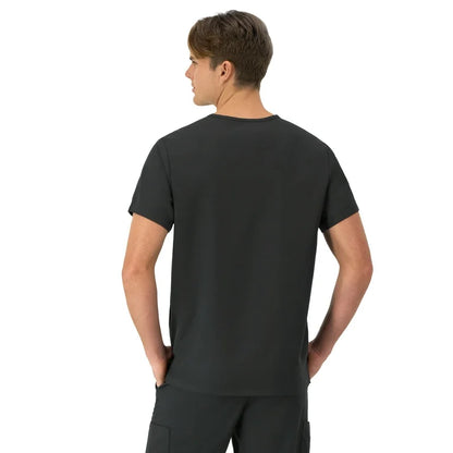 FITIX MEN'S SCRUB TOP - BLACK