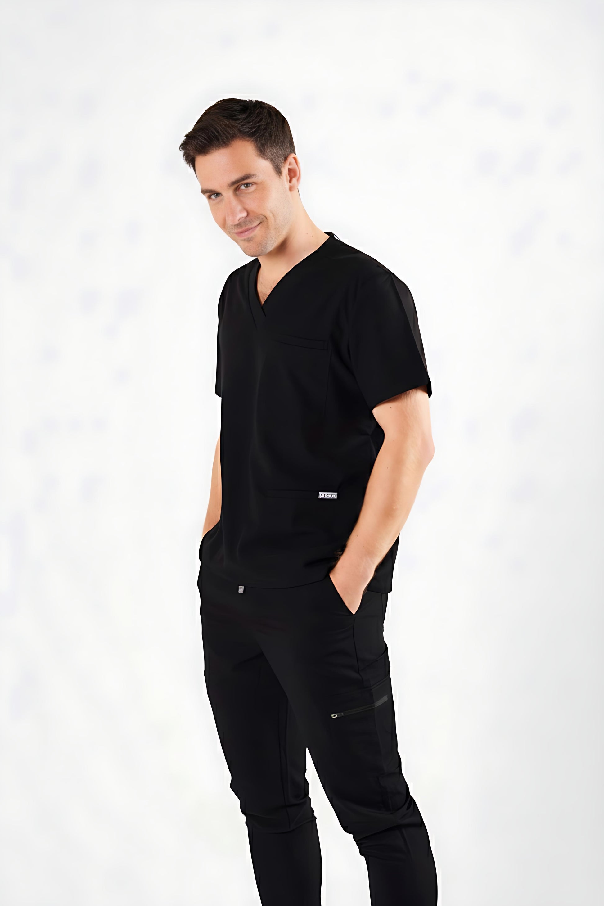 Fitix men's scrub top, lightweight and breathable.