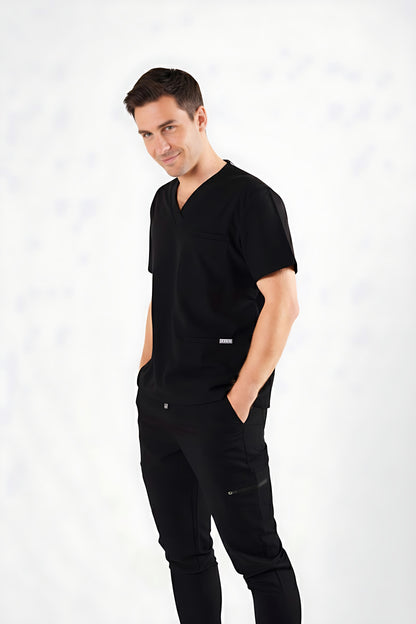 Fitix men's scrub top, lightweight and breathable.