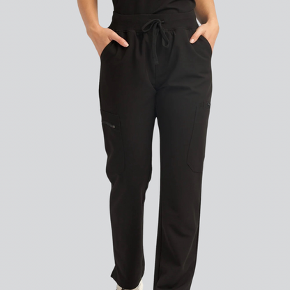 Fitix scrubs, black women's cargo multi pocket scrub pants in Australia