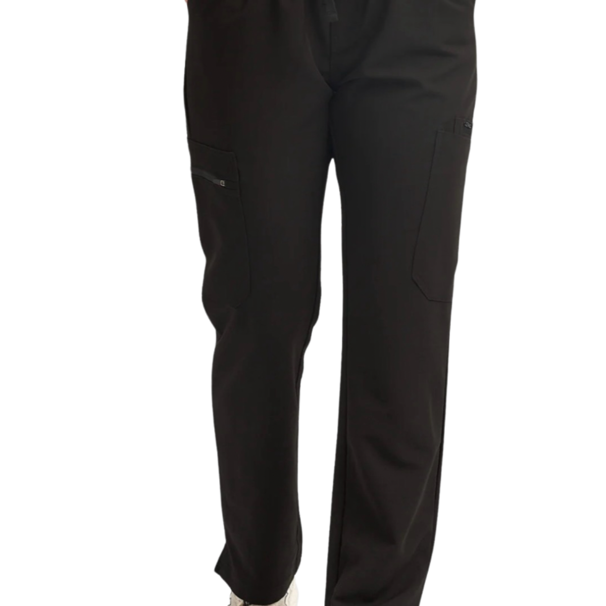 Fitix black straight multi pocket pants for healthcare hero's in Australia