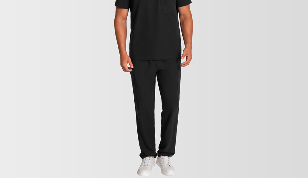 Black cargo scrub pants for men by fitix uniforms in Australia