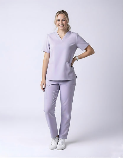Fitix Lavender scrub sets for women's, multi pockets and fresh look designs.
