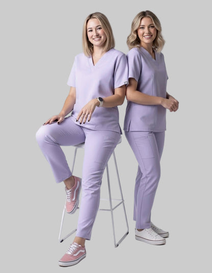 Lavender women's scrubs for nurses in Australia
