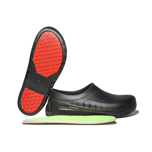 Fitix water and oil resistant work shoe, lightweight and comfortable for long standing.