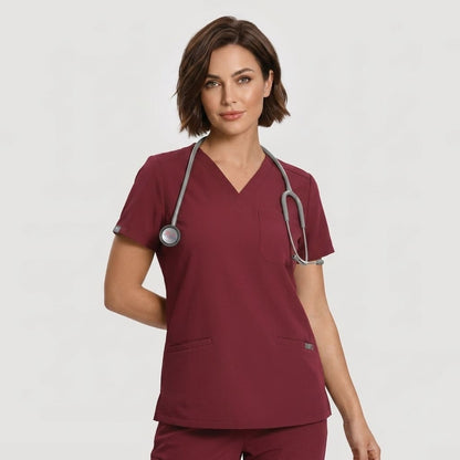 Maroon Scrub Tops