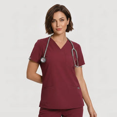 Maroon Scrub Tops