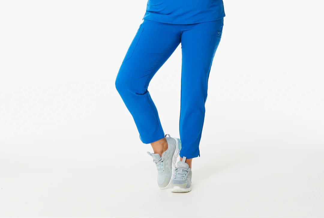Fitix women's multi pocket royal blue scrubs for women nurses in Australia