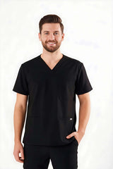 Men's Essential Black Scrub top