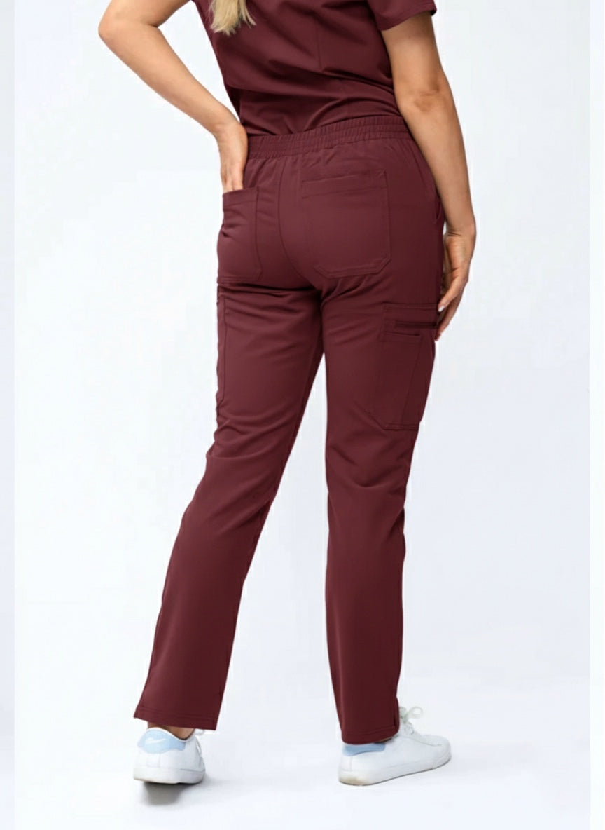 Super-soft Dark Maroon Scrub Set