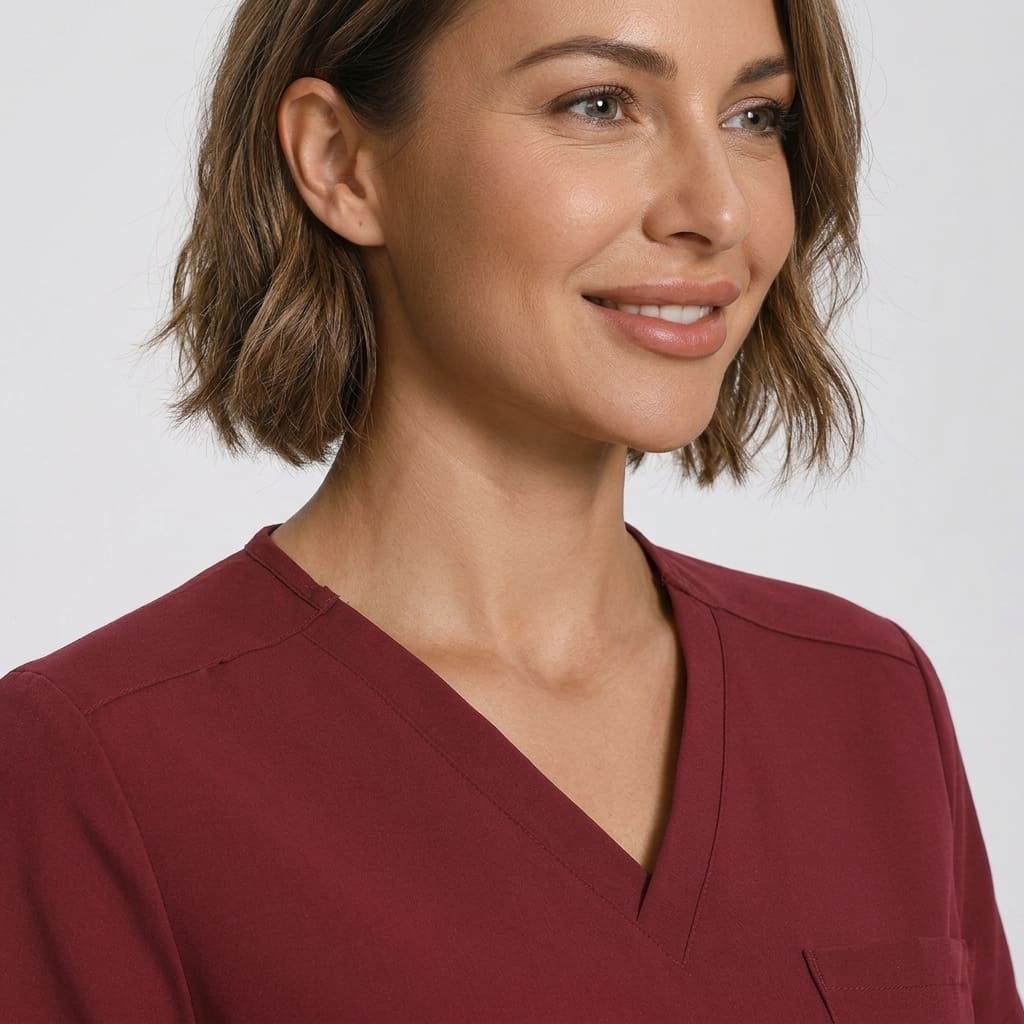 Maroon Scrub Tops