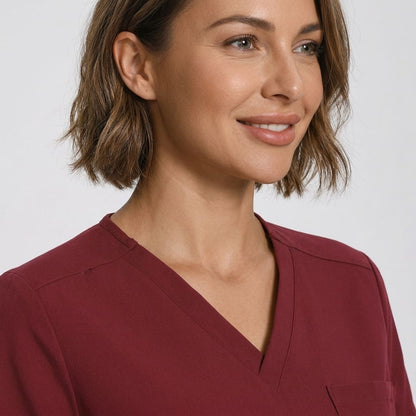 Maroon Scrub Tops