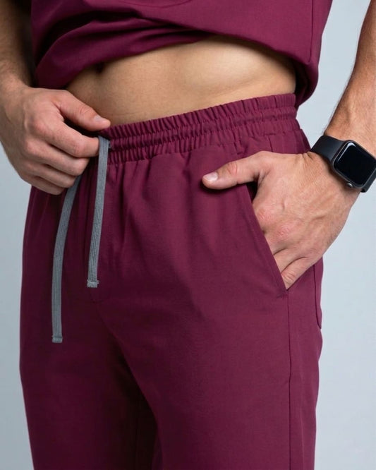 Essential Men's Maroon Scrub Pants