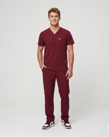 Essential Men's Maroon Scrub Pants