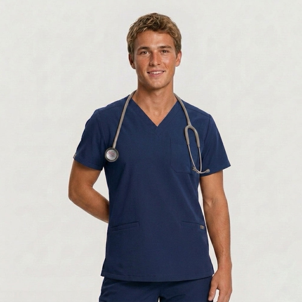 Men's Essential Navy  Scrub tops