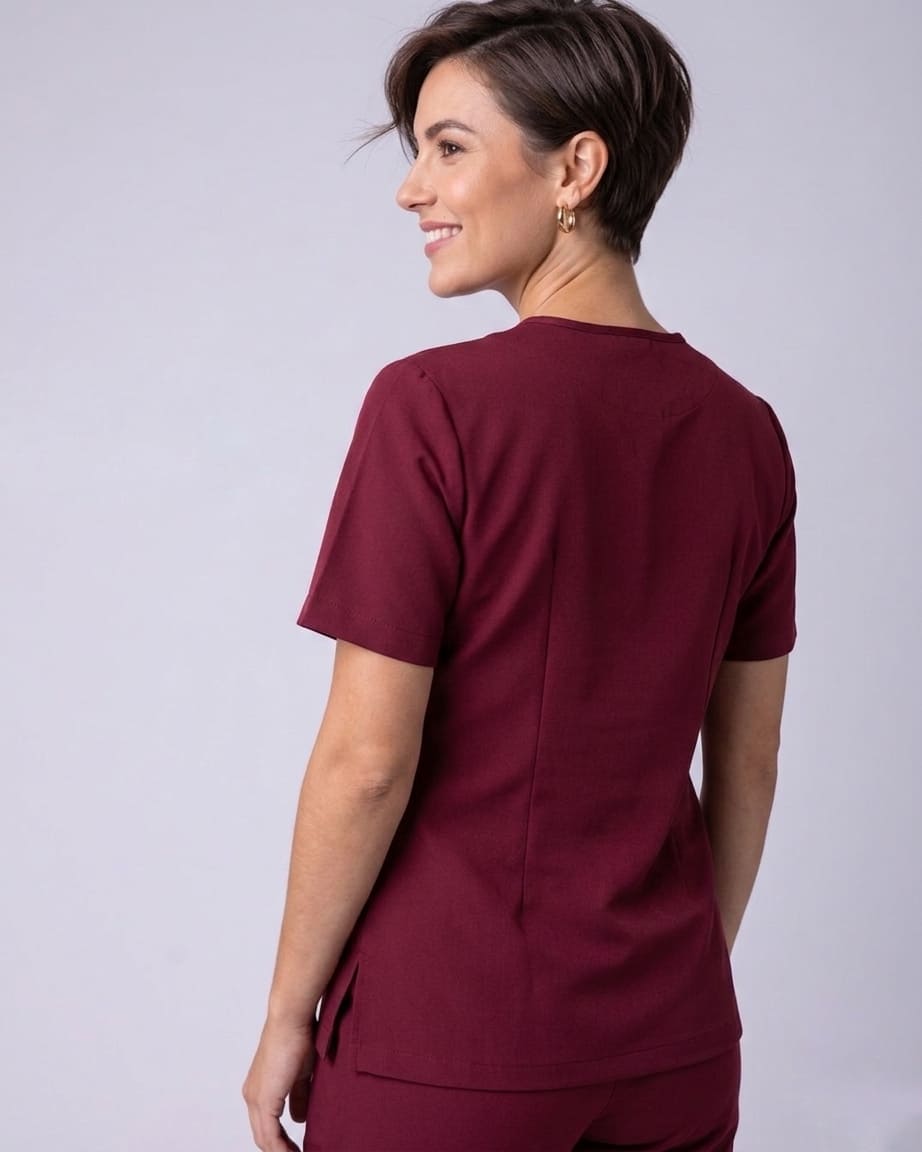 Maroon Scrub Tops