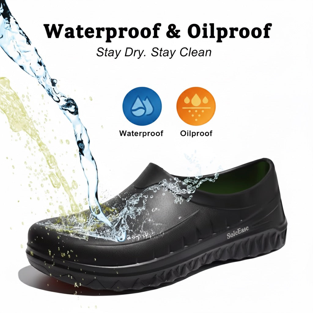 Fitix clogs waterproof, oilproof practically tested and are designed in Australia.