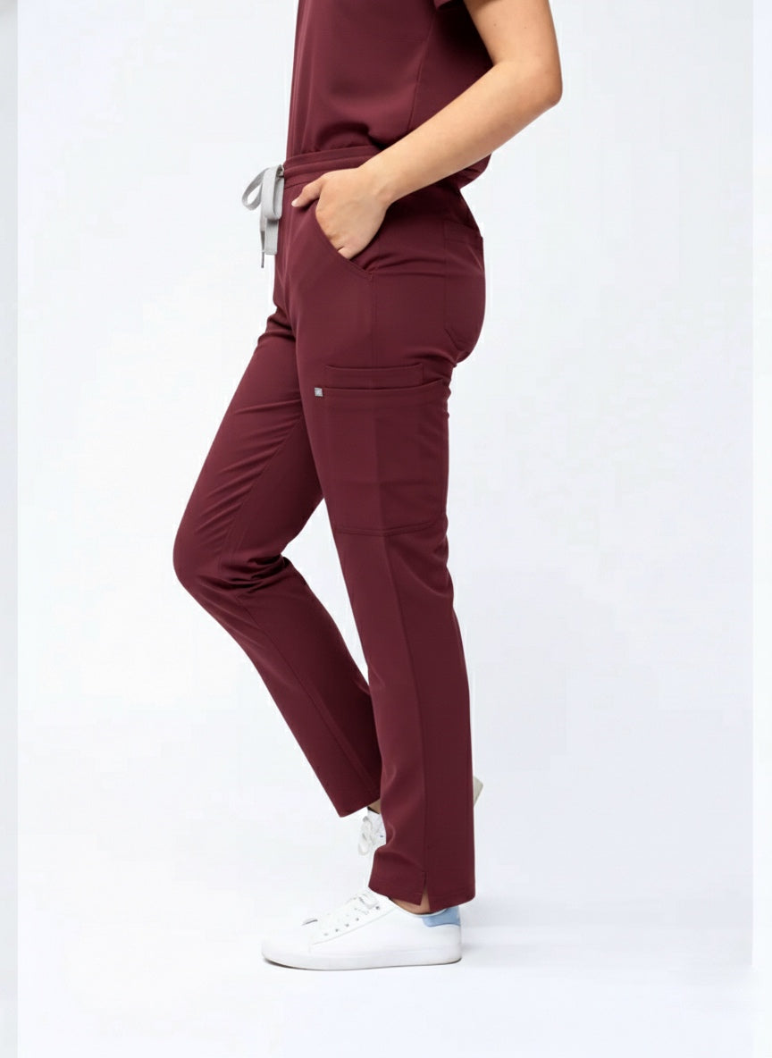 Super-soft Dark Maroon Scrub Set