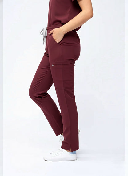Super-soft Dark Maroon Scrub Set